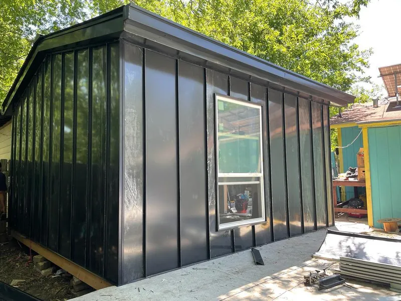 Black standing seam metal wall panels for Roof Inspection in White Settlement